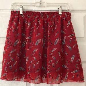 Boho Feather Mini Skirt